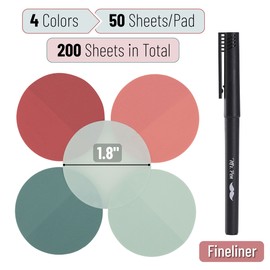 Mr. Pen- Transparent Sticky Notes, 200 Pcs, Vintage Colors, Round Translucent Sticky Notes, Pastel Sticky Notes, See Through Sticky Notes, Sticky Notes Transparent, Bible Sticky Notes