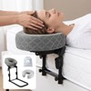 Massage Headrest for Bed with 2 Replaceable Pillow Covers &