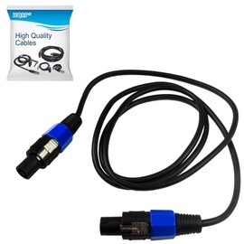 HQRP 6ft Speakon to Speakon (M/M) Cable Compatible with Markbass Little Mark 250 / R500 Bass Amp Head ; MUSYSIC MU-8000 / SYS-2000 / SYS-4500 ; Peavey PV900 Power Amplifier Amp