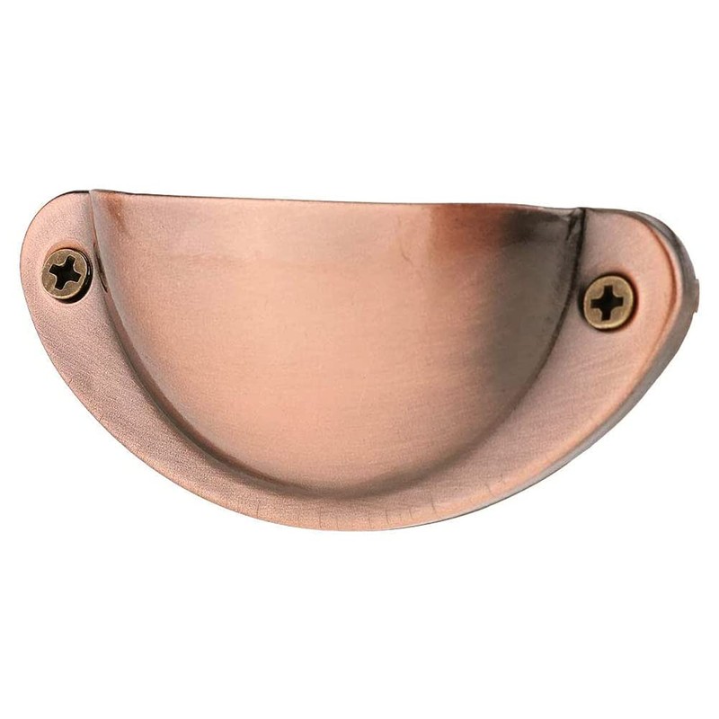 Bestgle 20 Packs Retro Shell Cup Handles, Brushed Red Copper