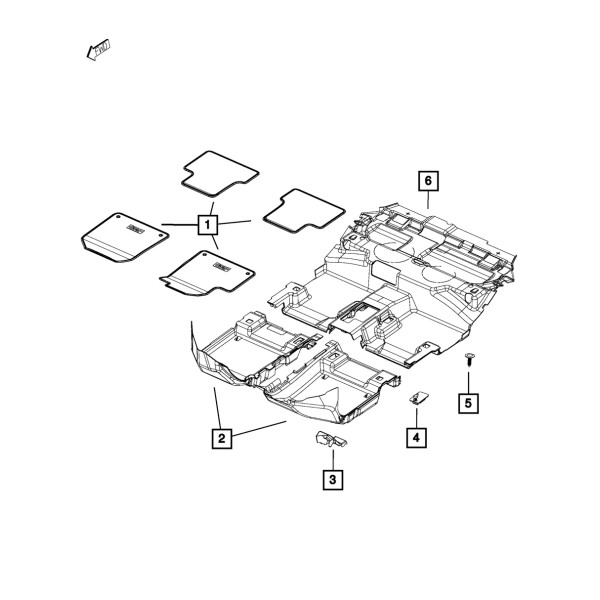 Mopar Genuine Mopar Floor Mat Kit 1UB87LU5AB