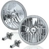 Octane Lighting 7 Inch Crystal Glass/Metal Headlight 60/55 Halogen H4