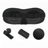 Wacnune 2 Pcs Black 3D Eye Mask Elastic Strap, Soft