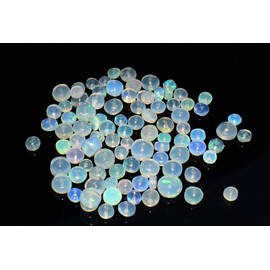 AARZU GEMS 20 PCS 3-5 MM DRILLED Ethiopian FIRE Opal Loose Beads for Making Jewelry Beading Supply