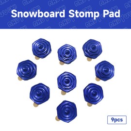 ANDYOUSKI 4-Layer Hexagonal Tapered Studs 18mm Aluminum Snowboard Stomp Pad - 9pcs (Blue)