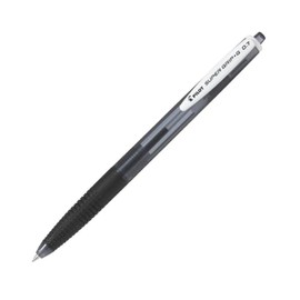 Pilot BSGK-100F-10BB Super Grip G Retractable Permanent Ball Pens, 0.7, Black, 10 Count