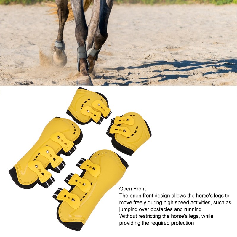 Horse Tendon Boots Fetlock Boots Open Front Breathable Adjustable Protective