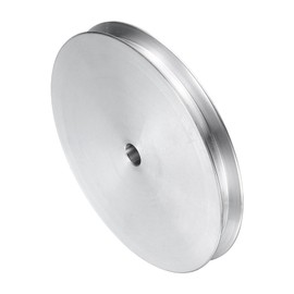 uxcell V-Type Pulley 7mm Bore 80mm Outer Dia Single Groove Aluminum Alloy for Motor Shaft Drilling Machine 6mm(1/4") PU Shape Belt