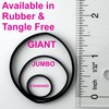 60 Count Giant Rubber Band Ponytail Holders (Black)