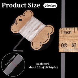 NBEADS NBEADS 32.8 Yards Elastic Clear Bra Strap, Transparent Elastic Strap 10mm Invisible Frosted Bra Straps Flexibility Clear Elastic for Women DIY Bra Cloth Sewing Project