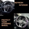 PINCTROT D Shaped Comfy Grip Steering Wheel Cover, Anti-Slip Design,