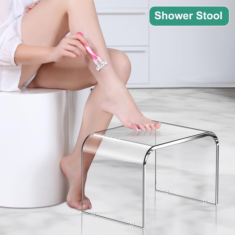 ZVOBUEI Acrylic Step Stool 9in Step Stools for Kids 250-LBS