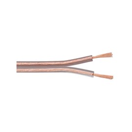 Goobay 67717 Speaker Cable 2 x 0.75 mm² CCA Stranded / Speaker Cable / Audio Cable / Audio Cable / Subwoofer Cable / Transparent / 25 m