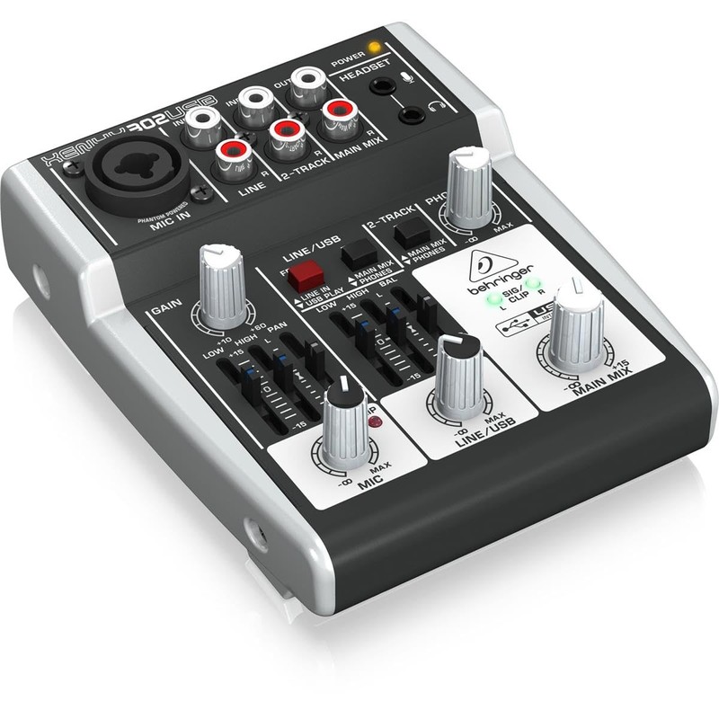 Behringer Xenyx 302USB - Mezclador de 5 entradas con preamplificador