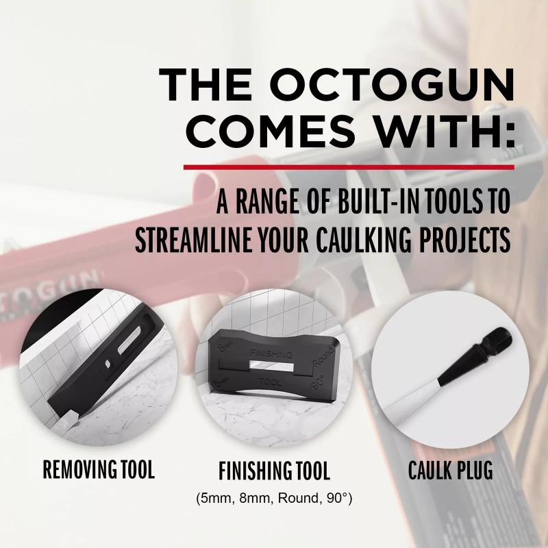 Newborn Octogun 930 GTD 10oz Drip Free Caulking Gun with