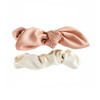 Mud Pie Leather Womens Scrunchie Set, Blush