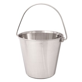 ProSelect Heavy Duty Stainless Steel Pails — Durable Pails for Kennels and Farms - 8¾", 6-Quart