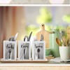 Gejoy Clear Acrylic Silverware Cutlery Caddy Utensil Holder with Wood
