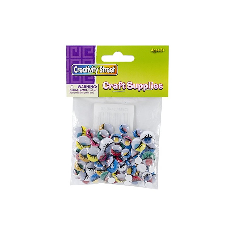 Creativity Street Peel and Stick Wiggle Eye with Painted Lids