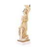 Athena with Owl Medusa Holding Sign Greek Goddess Alabaster Statue