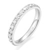 TIGRADE 3mm Womens Titanium Eternity Rings Half Cubic Zirconia Statement