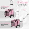 Housolution Extra Large Rolling Cleaning Caddy Bag with Detachable Trolley,