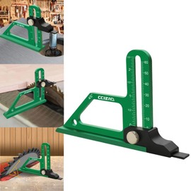 Table Saw Height Gauge Ruler, Adjustable 0-60mm Precision Depth Measuring Tool Depth Gauge with Metric & Inch Scale Setting Gauge for Router, Drill Press