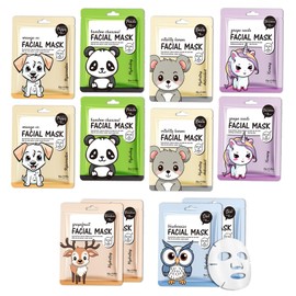 JunKuJK 12PCS Hydrating Facial Sheet Mask,Moisturizing Face Masks Skincare Gift Set,Long Lasting Face Mask Skin Care & Facial Mask Kit for All Skin Types 20