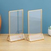 6 x Acryl-Menühalter, 13 x 18 cm, transparente Staffelei-Tischständer, Tischkartenhalter,