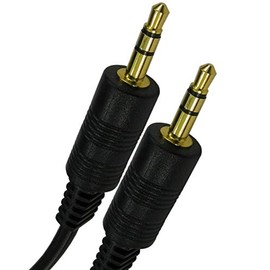 World of Data 0.5m BLACK 3.5mm Audio Cable - 24k Gold Plated - Stereo Audio Lead - Male to Male