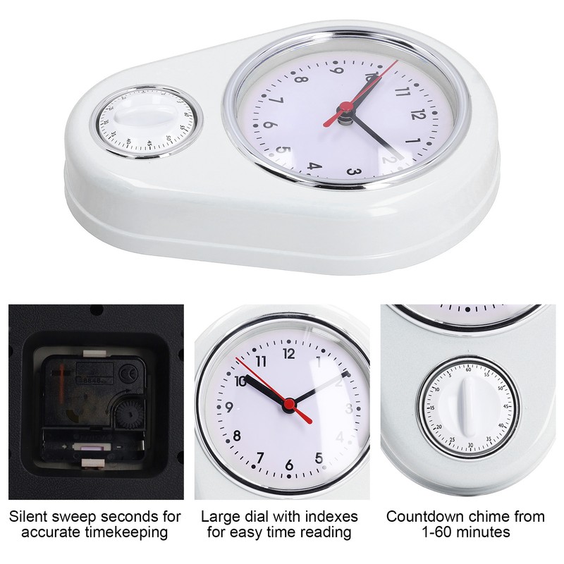 9 Inch Kitchen Timer Wall Clock Multifunction Innovative Precise Time