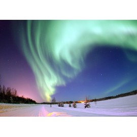 Painting Wallpaper Poster (Removable Self-stick) Aurora Northern Lights Northern Light in character black ARR – 004 a2 (A2 edition 594 mm × 420 mm) For Architectural Wallpaper + Weather Resistant Paint