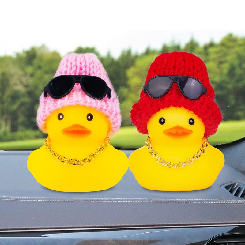 MuMyer Car Rubber Duck,Yellow Duck Car Dashboard Decorations Accessories with