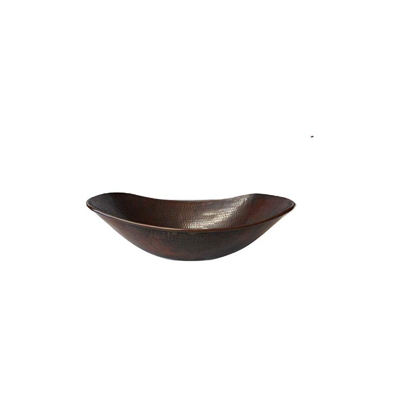 Simply Copper 17" Oval Sleigh Design Copper Vessel Bathroom Sink