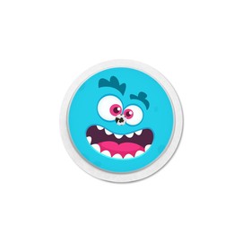 MySweetStitch Freestyle Libre 1 & 2 Sensor Sticker Set of 4 Sugar Monster with Ventilation Hole Made in Germany