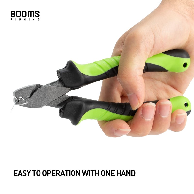 Booms Fishing CP2 Fishing Crimping Tool for Single-Barrel Sleeves, Green