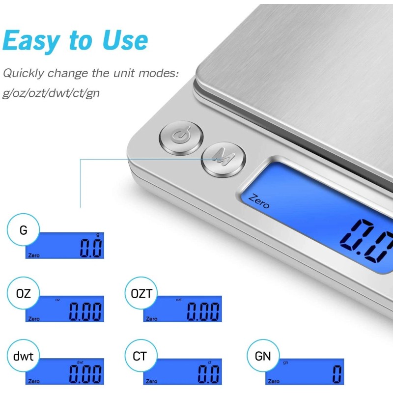 MagicTek 3000g x 0.1g Digital Scale Jewelry Pocket Gram Gold