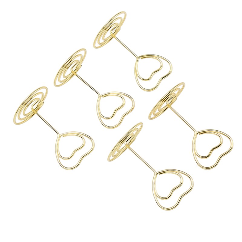 25Pcs Table Number Stands Heart Shaped Stable Base Sturdy Metal