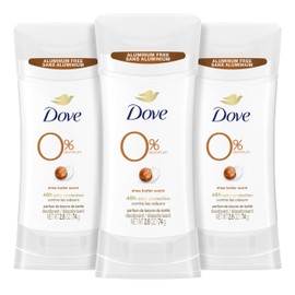 Dove Dove Deodorant Stick Shea Butter 3 Count Non-irritating Deodorant for Underarm Care Kindest Aluminum Free Deodorant 2.6 oz