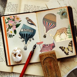 GLKTOPO 12 Inches Vintage Floral Scrapbook Paper, Single-Sided Journaling Scrapbooking Supplies, 24 Sheets Designer Premium Patterned Cardstock Paper Pack for Crafting Background (C-Style)