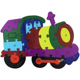 J.H. Company Rompecabezas Madera Animales Didactico Numeros Letras Df-60