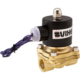 Vixen Air 1/2" NPT Air Ride Suspension High Flow Electric Air Valve (Solenoid) 210 PSI with One 1/2" Flow/Dump Control Valve VXF2012M