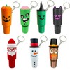 Halloween Mini Cup Lipstick Case Keyring & Backpack Accessory One Size/Santa Claus 4ea