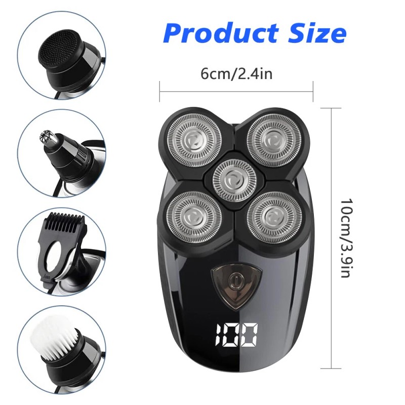 SHUONE57 5D Bald Head Shaver Electric Shavers Razor Smooth Skull