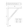 Amig - Bracket for Wall Shelves - Metal Bracket for