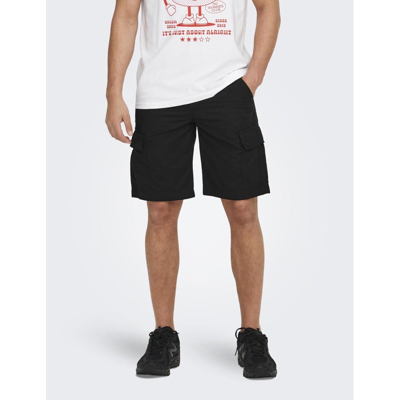 ONLY & SONS Men's Cargo Shorts, black