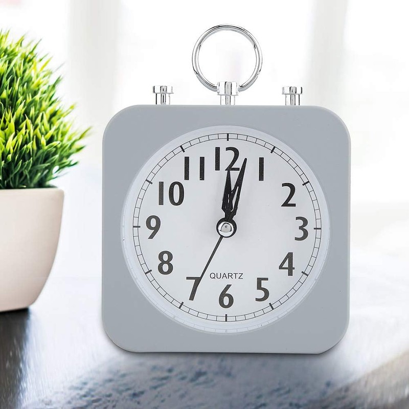 Reloj Despertador Retro Vintage Silencioso con Luz Nocturna y Diseño