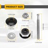 2Pack Vehicle Hood Pins, Aluminum Alloy Surround Buckle Button, Universal