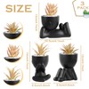 EMINGSKY 3 Pack Fake Plants Succulents Plants Artificial for Women,Office