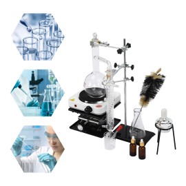 Essential Oil Distillation Apparatus Lab Home Glassware Distillation Kits 1000ml